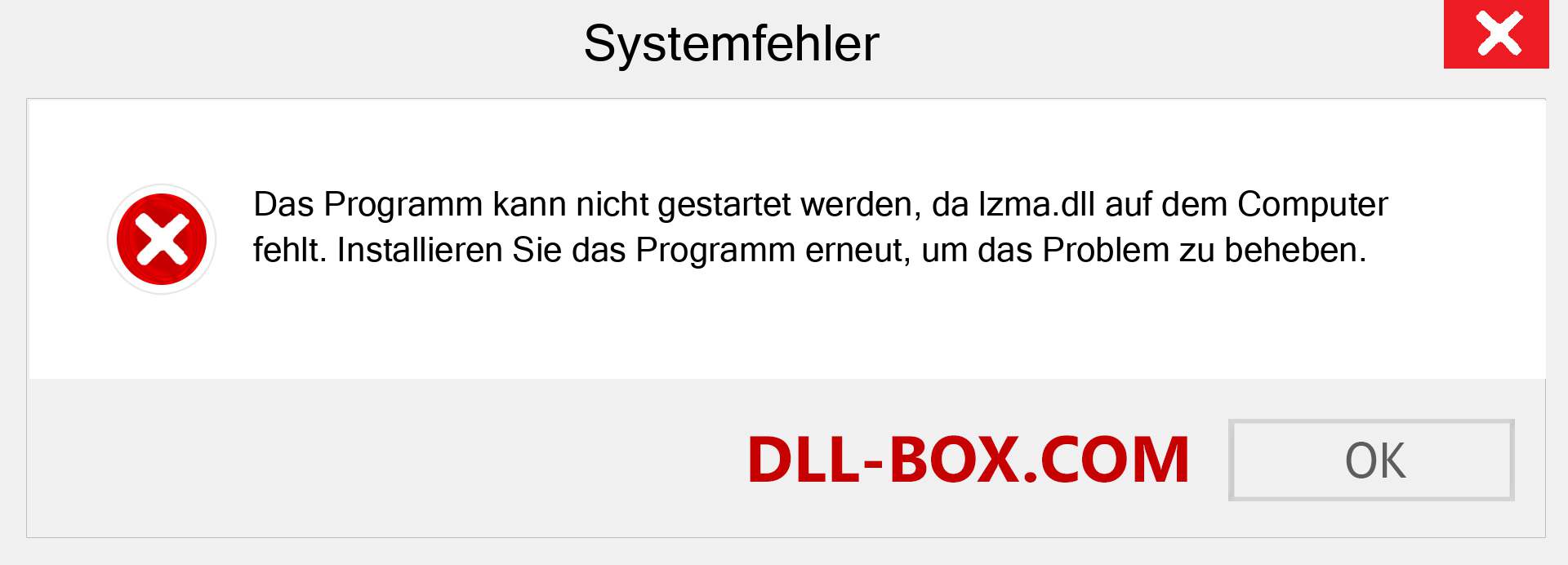 lzma.dll-Datei fehlt?. Download für Windows 7, 8, 10 - Fix lzma dll Missing Error unter Windows, Fotos, Bildern